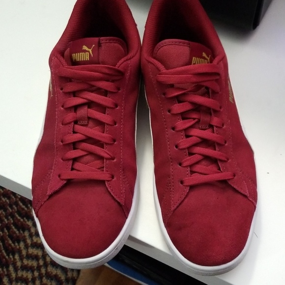 Puma Red Suede Classic+ Sneakers Size 11 - Picture 4 of 4